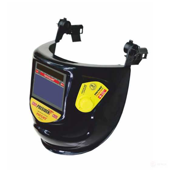 Щиток защитный лицевой сварщика РОСОМЗ КН PRESIDENT CRYSTALINE STANDART (маска сварщика) с креплением на каску, арт. 05585