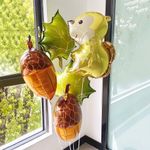 Шар (24''/61 см) Фигура, Кленовый лист, Зеленый, 1 шт.