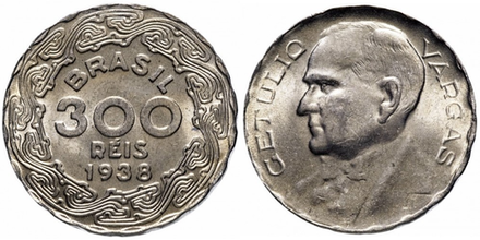 Бразилия 300 реалов, 1938 - 1942 Жетулиу Дорнелис Варгас XF