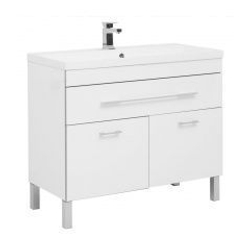 Тумба с раковиной Aquanet Верона NEW 100 белый (напольная 1 ящик 2 дверцы)