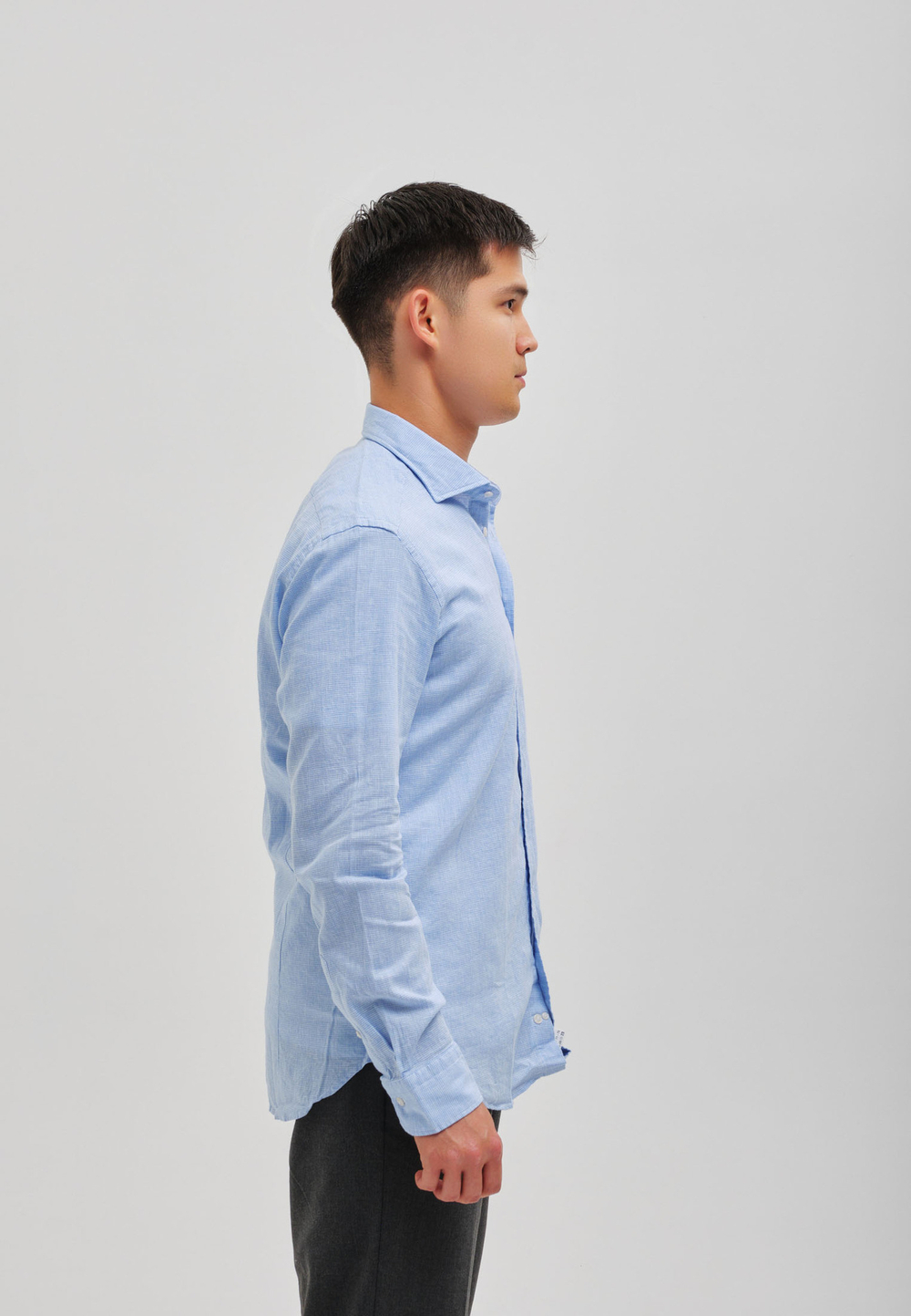 Рубашка мужская Лен LIGHT BLUE