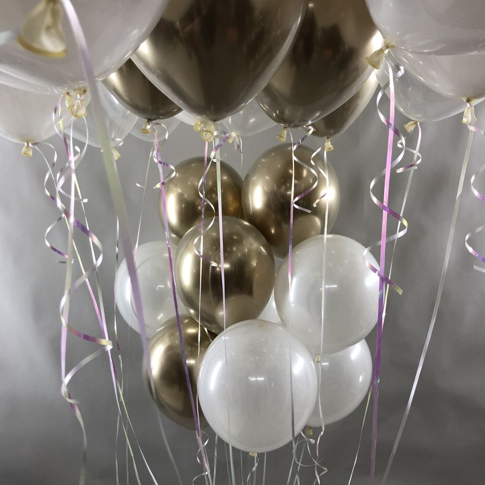 Шар (12''/30 см) Золото (522), хром, 50 шт.