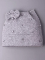 Шапка для девочки осенняя с бусинами