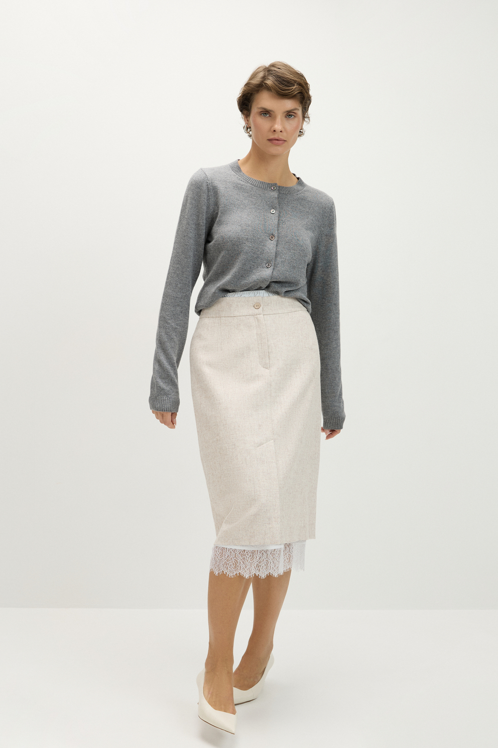 Юбка карандаш до колена