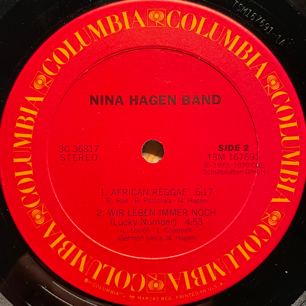 Nina Hagen Band ‎– Nina Hagen Band (США 1980г.) 10"