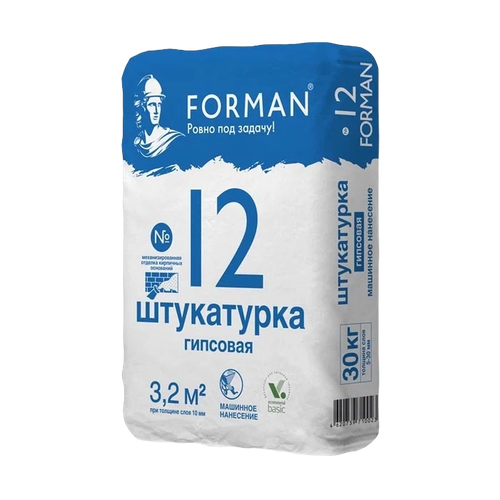 ФОРМАН 12 Штукатурка гипсовая машинного нанесения 30кг по низкой цене