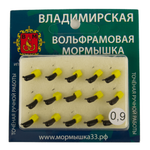 Мормышка Владимирская 140 "Гвоздик с желтым кубиком", с коронкой, 3мм, 0.9гр (15шт/уп)