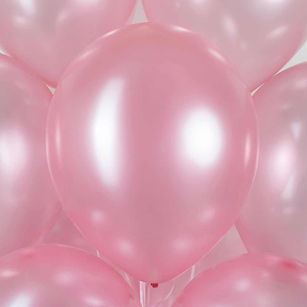 Шар (12''/30 см) Ярко-розовый, металлик, 100 шт.