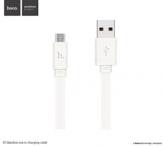 USB-micro USB b Hoco X5 Bamboo 1 м: БЕЛЫЙ