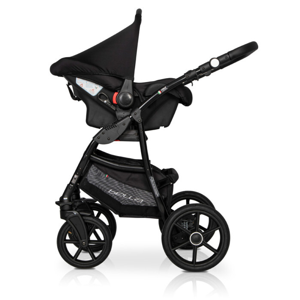 Коляска  BELLA (3 в 1) (RIKO BASIC) 01 серый-графит