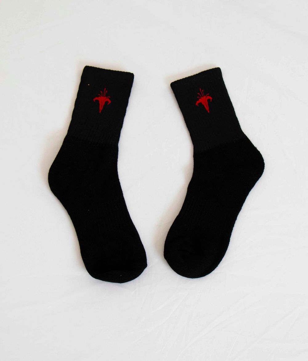 Купить Носки Нетак «Лилии» Черные Носки Нетак «Лилии» Черные