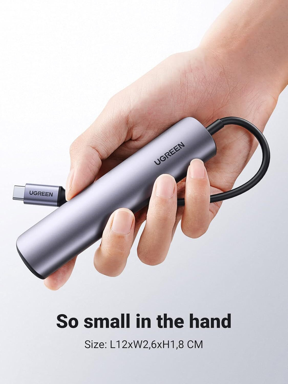 Конвертер USB 3.1(m) Type C на HDMI/LAN/USB 3.0 HUB 2 port/Type C PD 100W UGREEN 10919