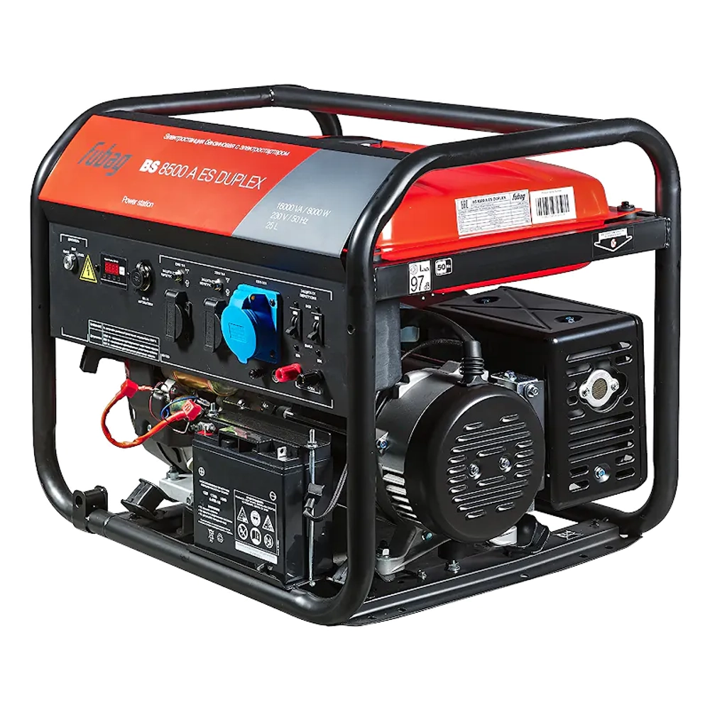 Генератор бензиновый FUBAG BS 8500 A ES DUPLEX с кожухом Geon 1400SS RAL 7035
