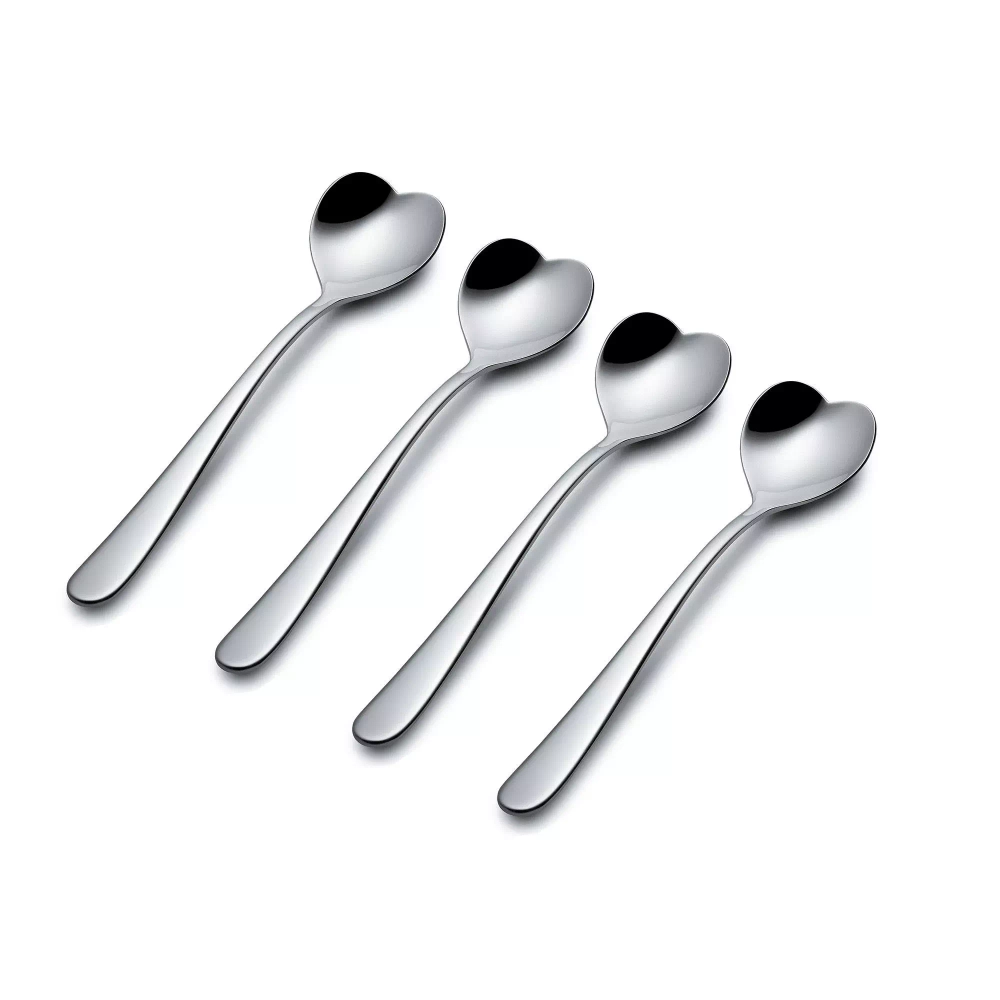 Alessi - Набор из 4 кофейных и чайных ложек Big Love, 14 см. / артикул   AMMI08/7  / GTIN 8003299429066
