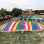 Надувная подушка для установки в грунт «Цветная полянка», 17×10×2 м