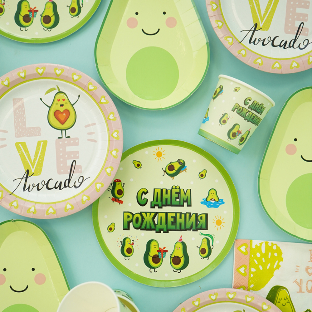 Стаканы бумажные "Love Авокадо"