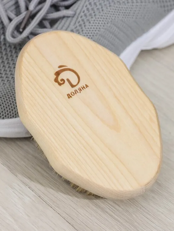 Щётка для обуви Доляна, без ручки, натуральная щетина, 156 пучков