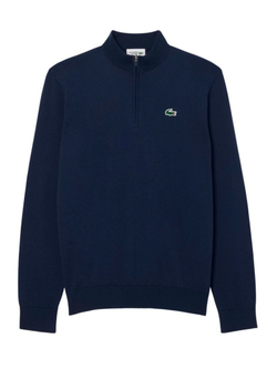 Мужская теннисная кофта Lacoste Quarter Zip Heat Regulating - небесный