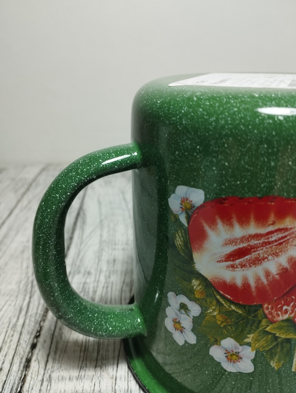 Кружка 1,0л с рисунком Клубника садовая изум. (12шт) 1с3с