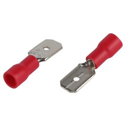 Разъем плоский ЭРА NO-225-38 РпИп 1.25-6-0.8 изолированный «вилка» упаковка 10 шт | Наконечники слаботочные