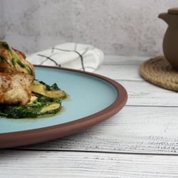 Тарелка d 20,5 см h1,8 cм Blue Matt New Brown Taiga P.L. [6]