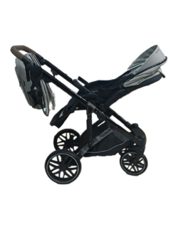 Детская модульная коляска 2в1 Luxmom F2 серая экокожа