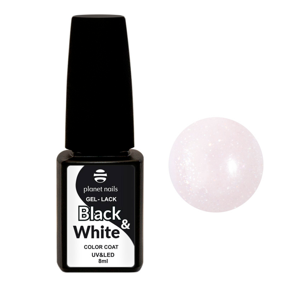 Planet Nails Гель-лак  "Black&White" 441, 8мл