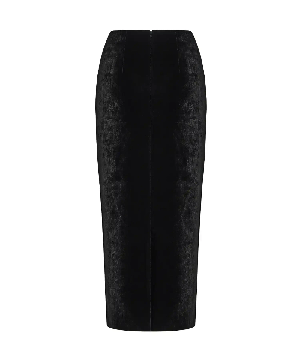 Adrianne, юбка-карандаш из черного бархата