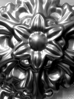 Кованый элемент "Накладка-цветок" d 200 (0,8 мм)