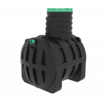 Септик переливной Мультпласт Термит Профи+ 3,0 S 3000 л. горизонтальный / 1200 л. в сутки / 5-6 чел. / самотечный сброс (1700x1500x2370см;138кг;черный) - арт.555457