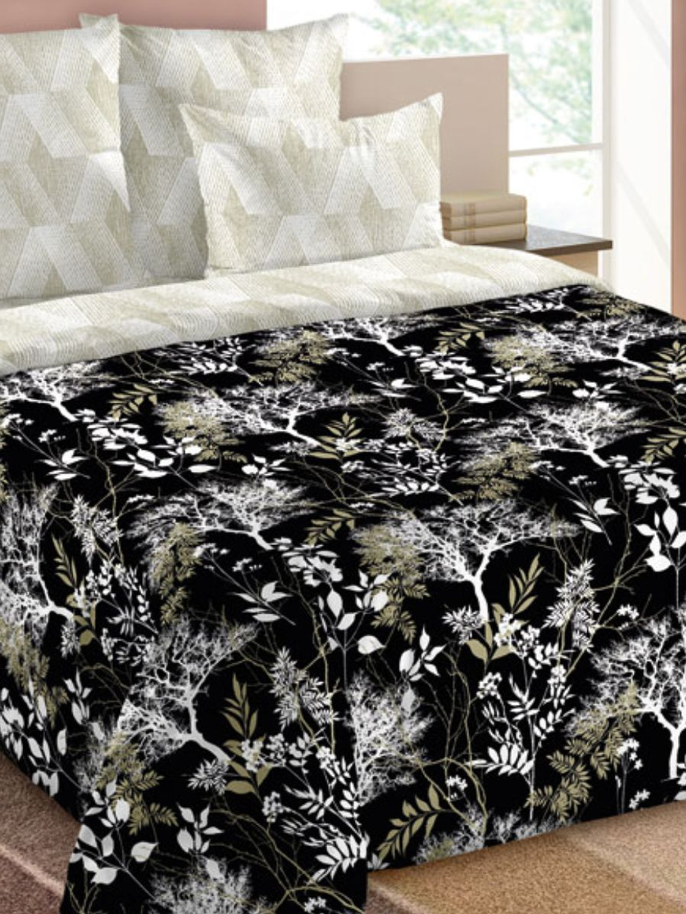 Постельное белье 2 спальное, простыня евро 220х240, перкаль, наволочки 70х70 , хлопок 100%