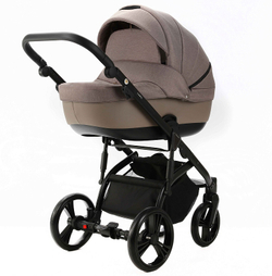 Детская коляска Adamex Lanti 2 в 1 LN-PS110 TIP (Т.БЕЖ + Т.БЕЖ. КОЖА)