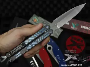 Нож бабочка (балисонг) Reptilian Стикс-06 Лимитка сталь M390, рукоять карбон