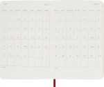 Еженедельник на 2025 год Moleskine Soft WKNT (DSF212WN2) 9x14см, мягкая обложка, красный