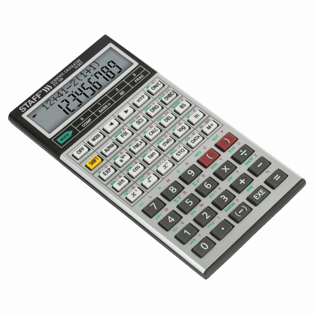 Калькулятор инженерный STAFF STF-169 (143х78 мм) 242 функции 10+2 разрядов
