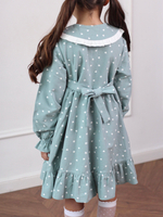 Платье из фланели с длинным рукавом «Сердечки», цвет мятный