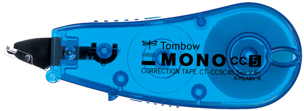 Компактный штрих-корректор Tombow Mono СС с лентой, шириной 5 мм. Модель: CT-CC5С40.