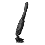 Чёрная компактная секс-машина с двумя насадками и функцией нагрева Zalo Sesh Compact Sex Machine Obsidian Black