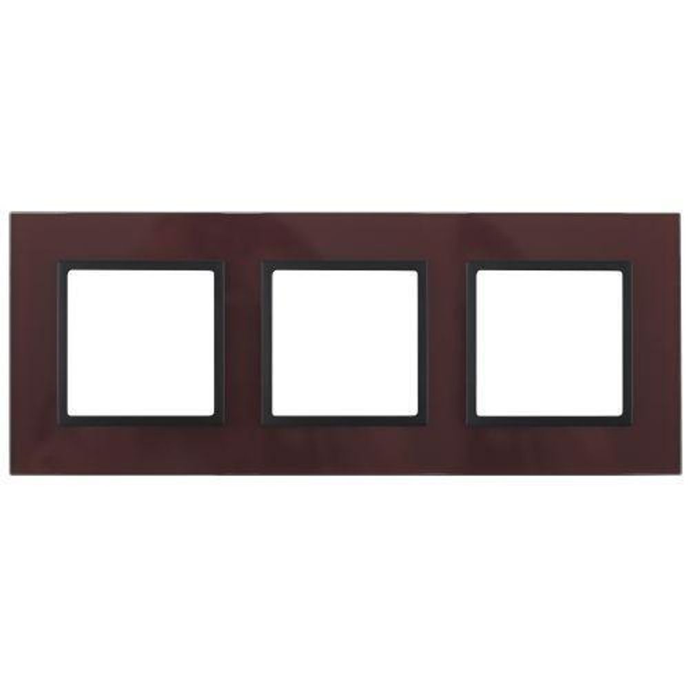 Рамка 3-м 14-5103-25 стекло Elegance бордо+антрацит ЭРА Б0034515