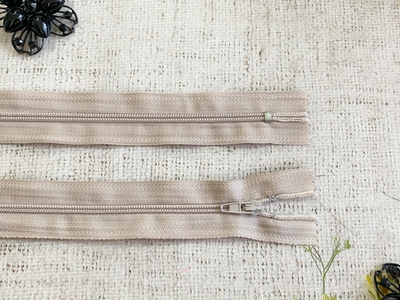 Молния брючная автомат, L 20 см, Т3, бледный бежевый