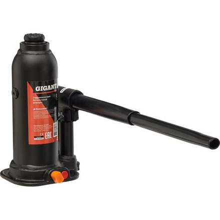 Гидравлический бутылочный домкрат Gigant 3Т, подхват 194мм, подъем 372мм, рабочий ход 178мм, HBJ-3