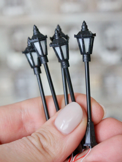 Фонари уличные для макетов "Арбатский" 5 шт./ мини фонари для парков и железных дорог