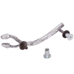 Ручка мебельная скоба Орхидея правая Античное серебро