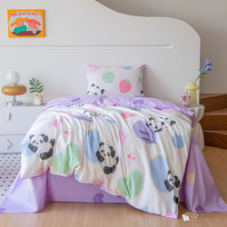 Комплект постельного белья на резинке Сатин Люкс KIDS 100% хлопок CDKR077, 1.5 спальный, простыня 140x200, наволочка 50x70