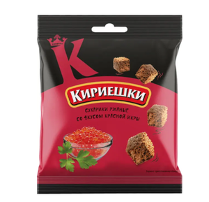 СУХАРИКИ КИРИЕШКИ КРАСНОЙ ИКРЫ 40ГР