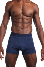 Трусы-боксеры в крапинку из высококачественного хлопка (Размер: XXL) (Цвет: темно-синий)