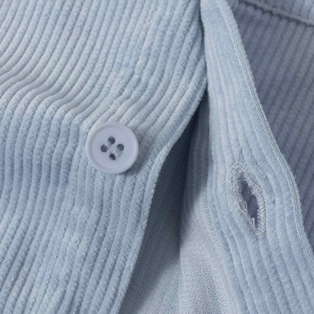 Купить Рубашка Ymkashix Velvet Button голубая Рубашка Ymkashix Velvet Button голубая