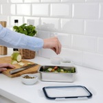 Контейнер пищевой с крышкой IKEA 365+, Нержавеющая сталь, Пластик, 1 л