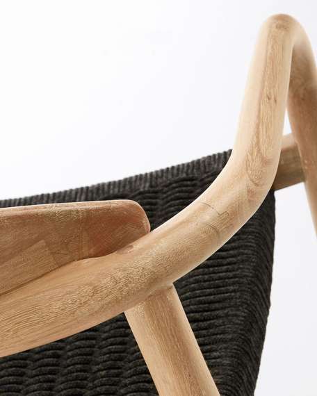 Стул Glynis массив эвкалипта с черным сиденьем | La Forma | Испания | Купить в Hallberg.ru
