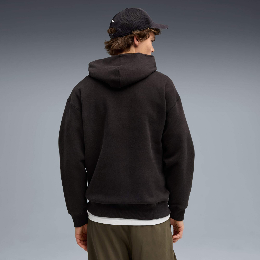 PUMA X SCUDERIA FERRARI МУЖСКАЯ ТОЛСТОВКА С КАПЮШОНОМ SPORTSWEAR SHIELD, ЧЕРНЫЙ